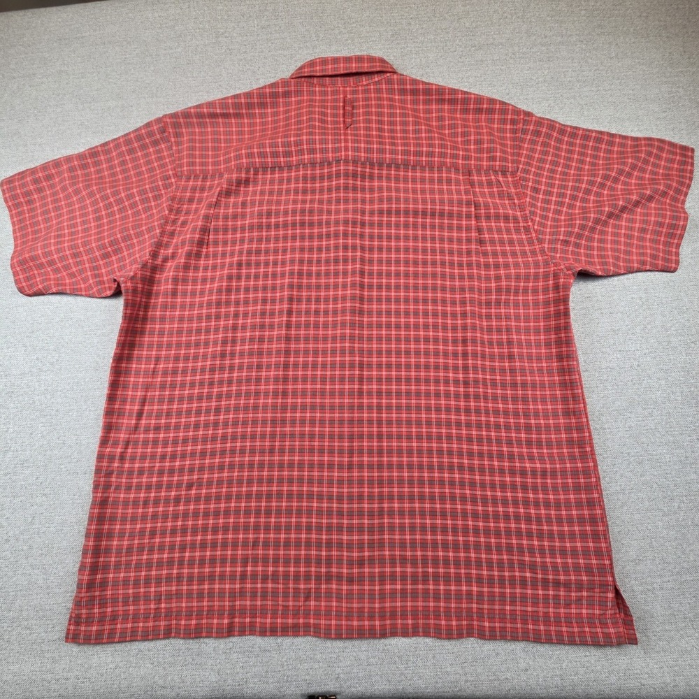 The North Face Red Plaid Short Sleeve Shirt Men's XL Button Up Active Outdoors - Picture 6 of 9